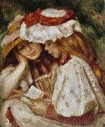 Pierre-Auguste Renoir Jeunes Filles lisant oil painting